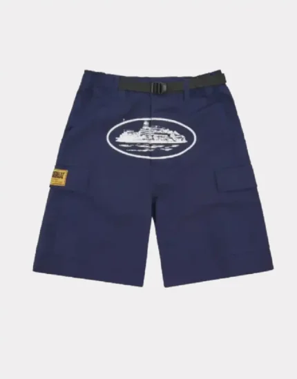 Pantaloncini cargo Corteiz Alcatraz blu navy